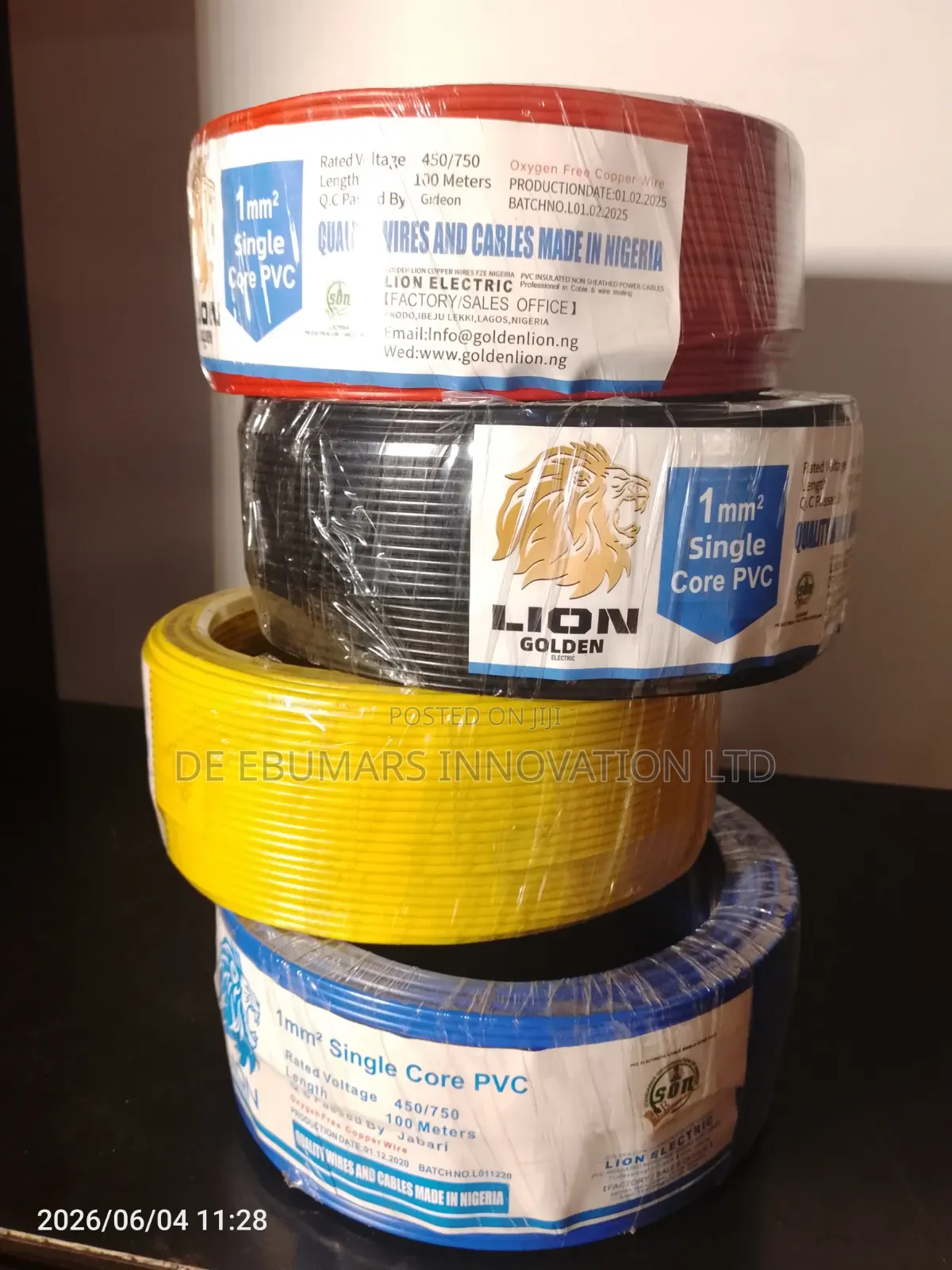 1mm2 Single Core PVC