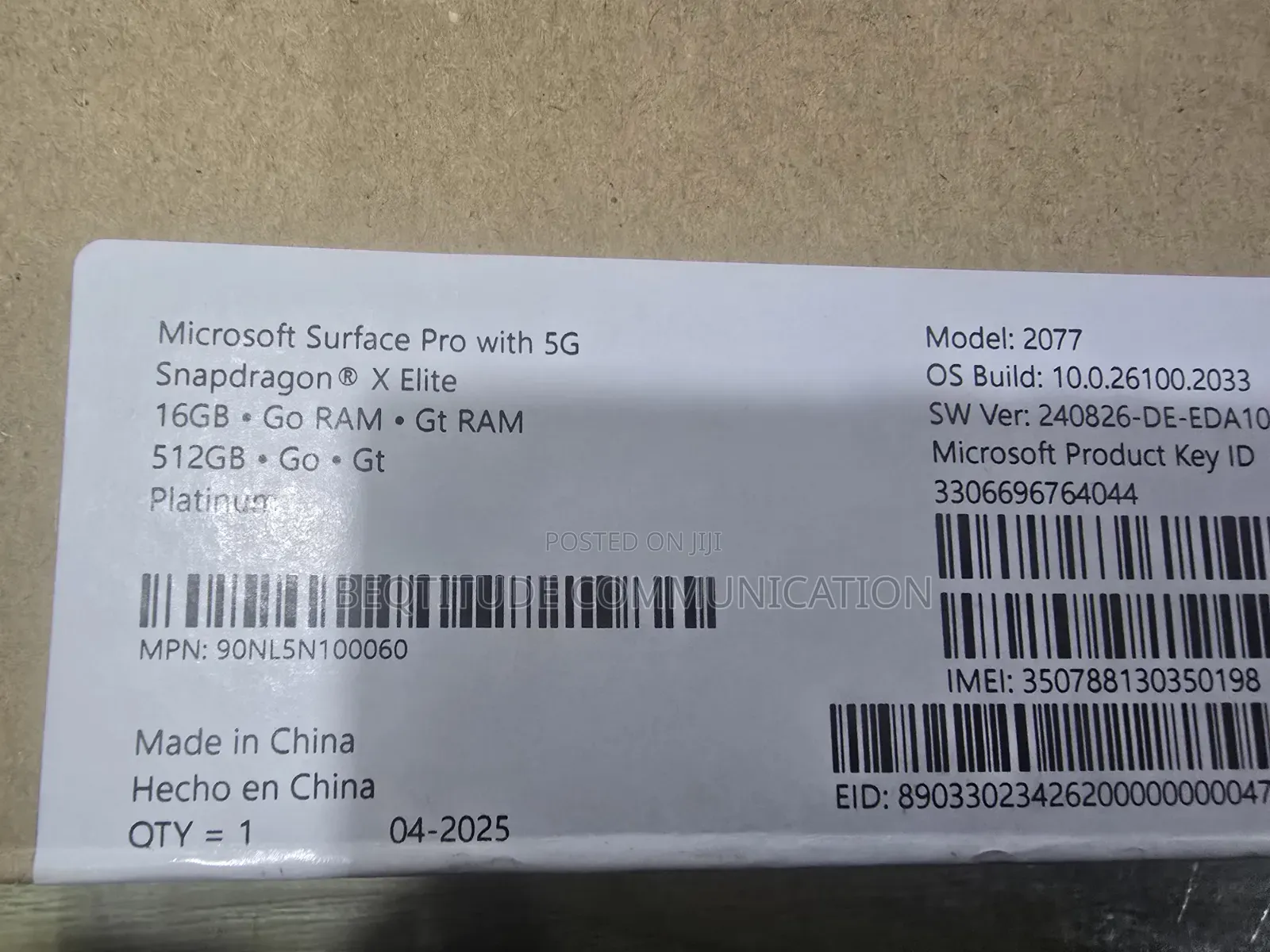 New Microsoft Surface Pro 512 GB Silver