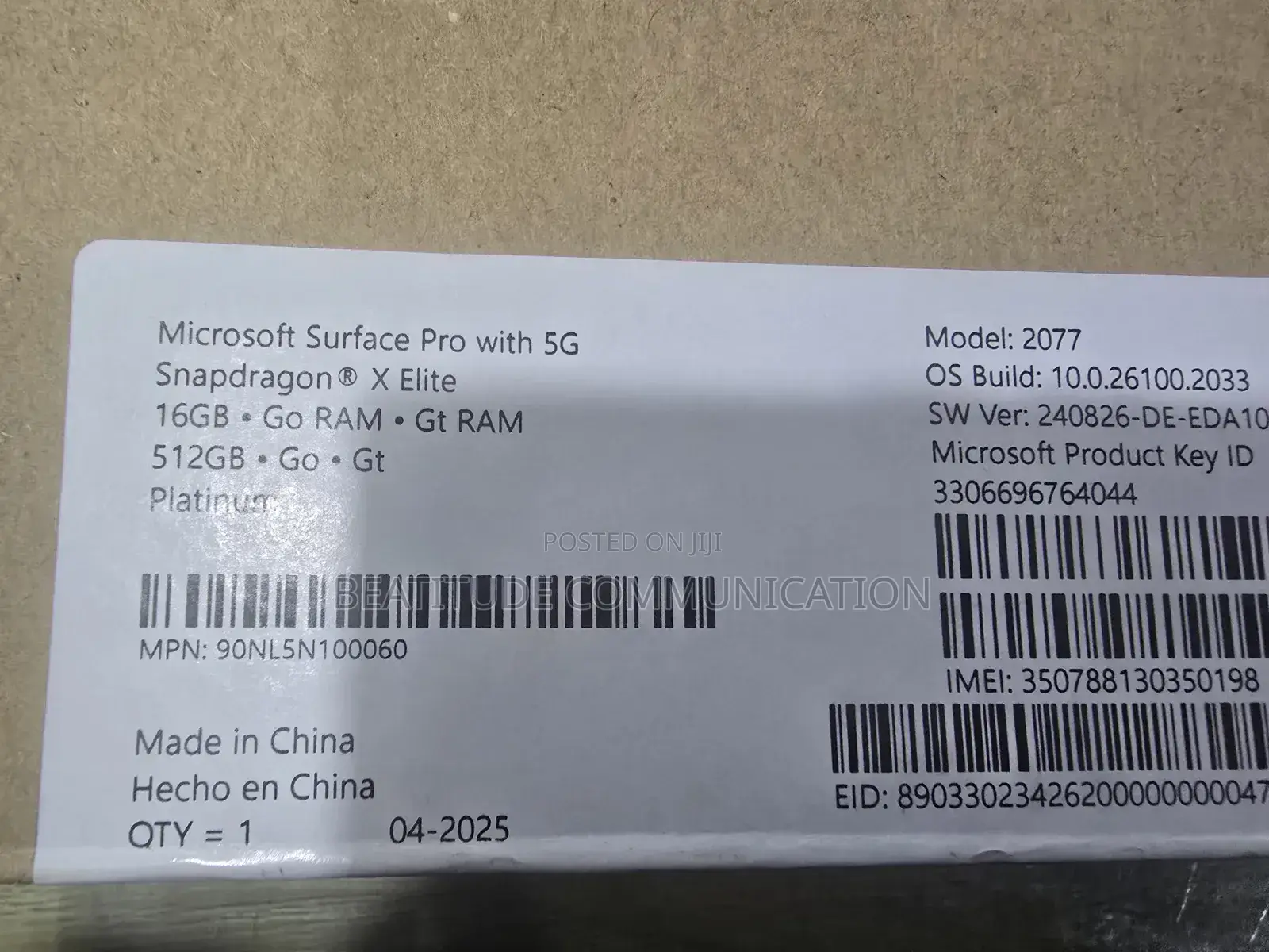 New Microsoft Surface Pro 512 GB Silver