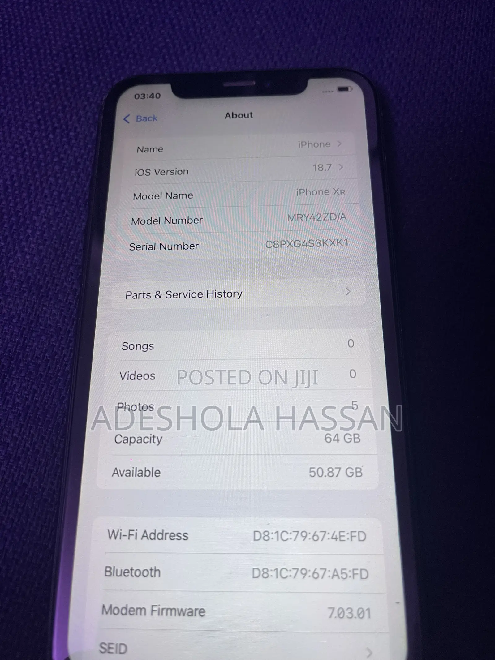 Apple iPhone XR 64 GB Black