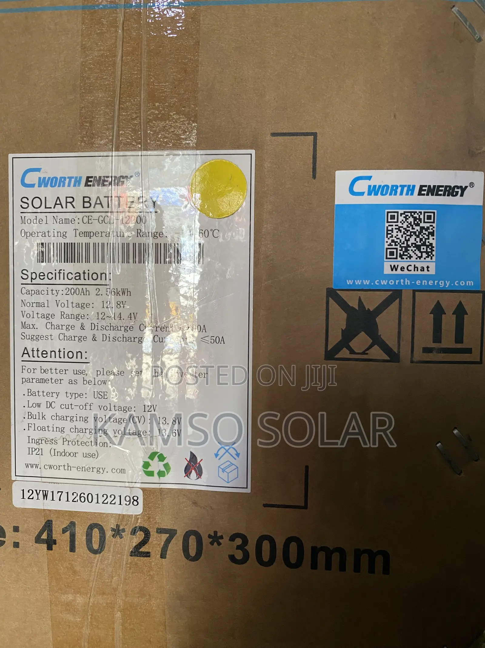 2.5kwh 12v Cworth Lithium Battery