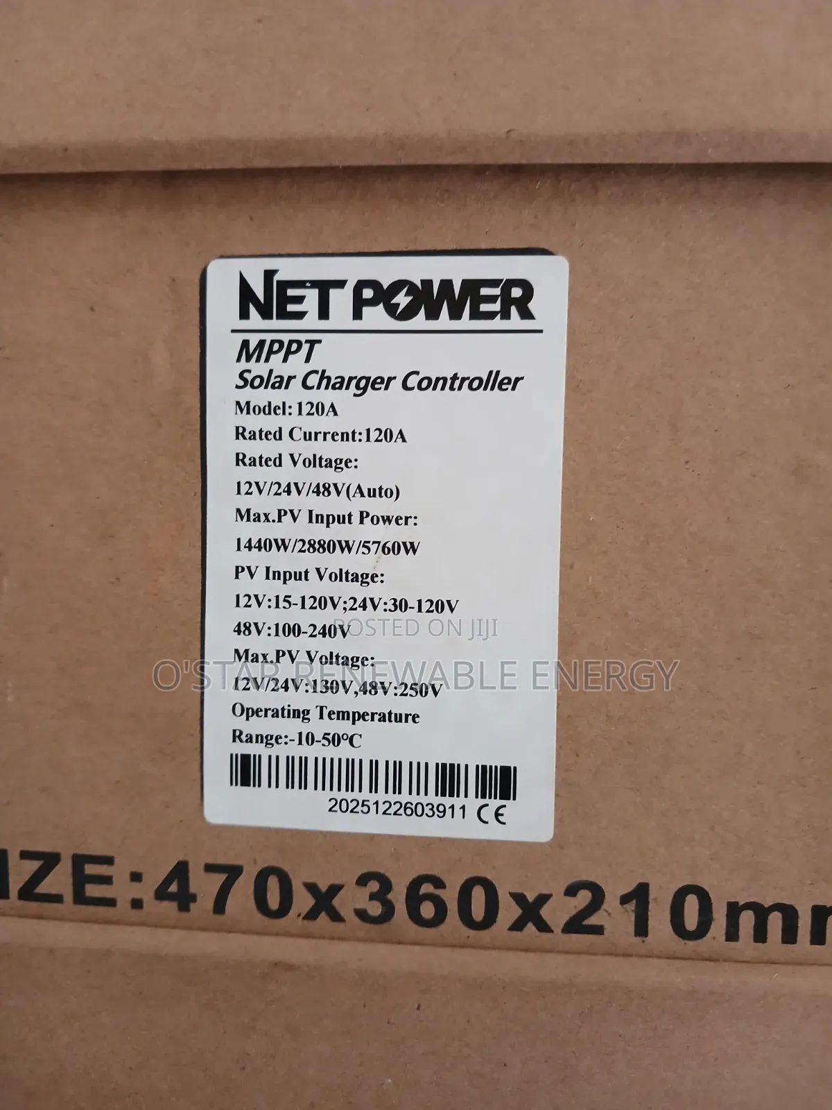 Netpower 120a MPPT Solar Charge Controller