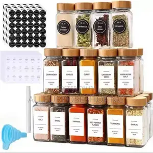 12pcs Glass Spice Bottle