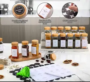 12pcs Glass Spice Bottle