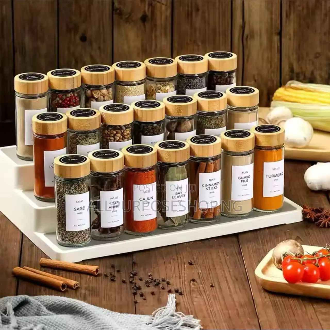 12pcs Glass Spice Bottle
