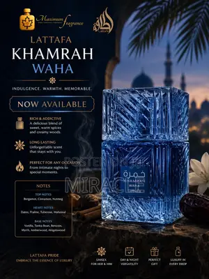 Original Lattafa Khamrah Waha 100ml-Long Lasting Unisex Perfume