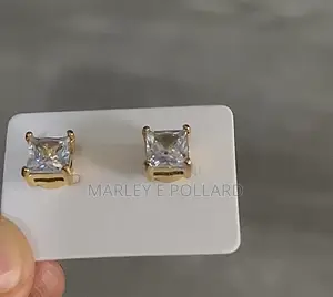 Cz Zirconia Silver Gold Black Magnetic Iced Out Diamond Earrings