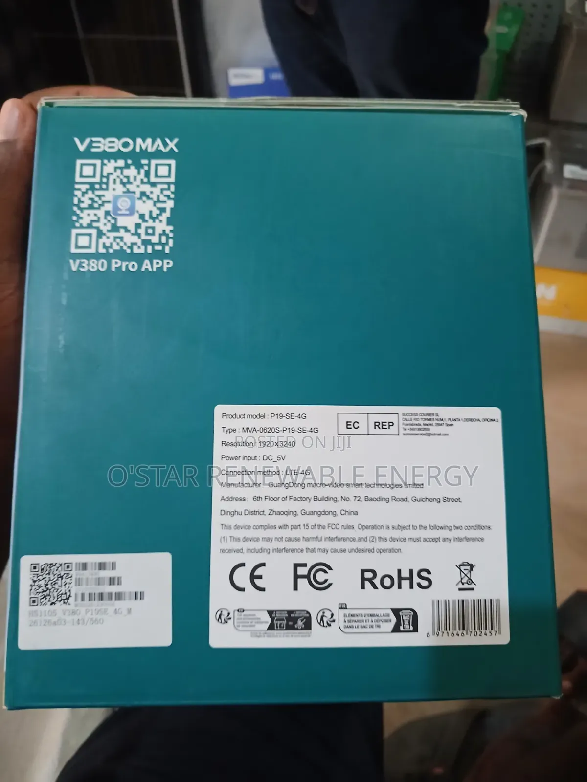 V380 Max 3lens Solar CCTV Camera