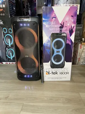 Brand New N-Tek Xboom High Power Portable Party Speaker ,Wireless Mic