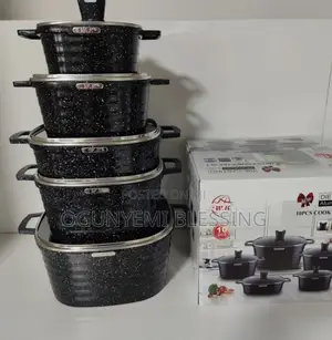 Square Granite-Coated Cookware Set