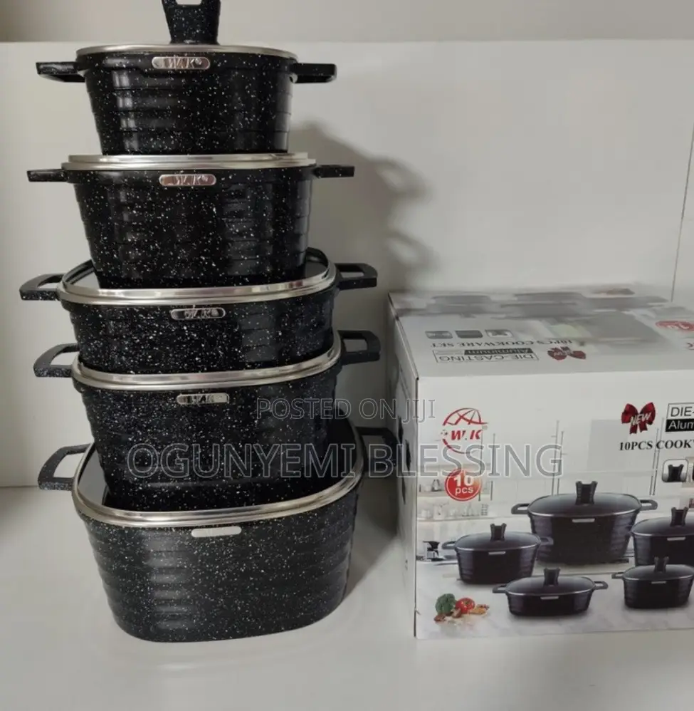 Square Granite-Coated Cookware Set