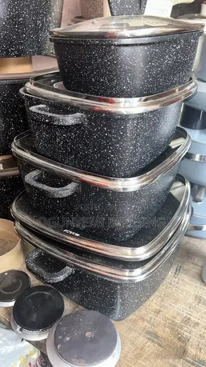 Square Granite-Coated Cookware Set