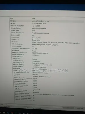 Desktop Computer 32GB Intel Core i7 SSD 1T