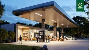 Custom Profiled Petrol Station Canopy Fabrication