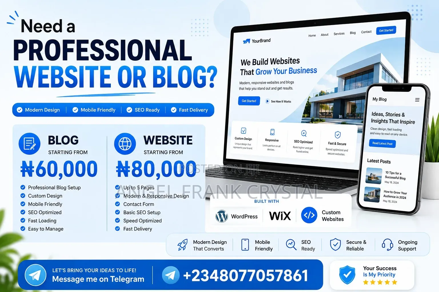 Custom Website and Blog