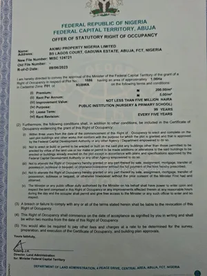 1.06hectares Public Institution (Nursary Land Primary)