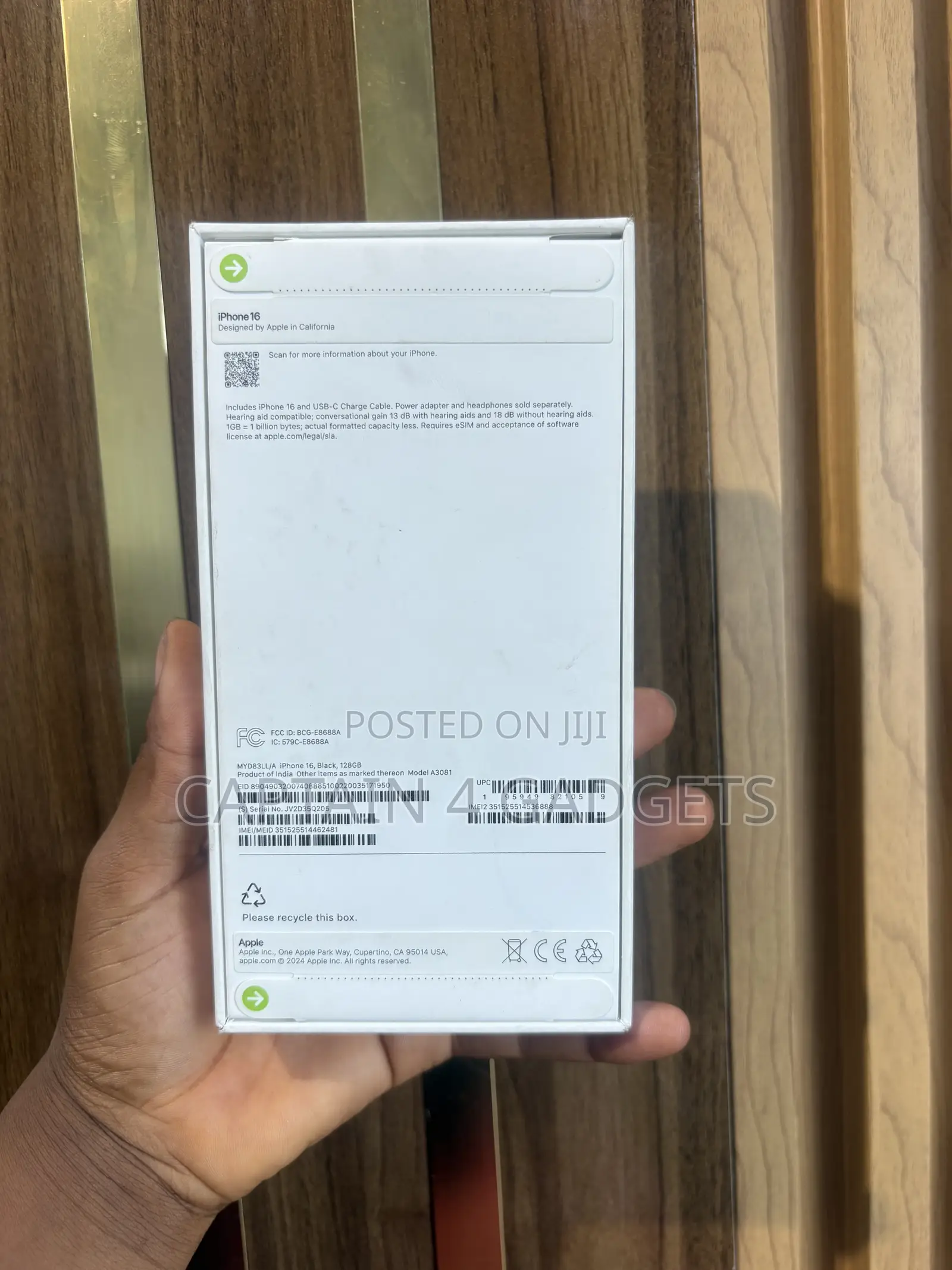 New Apple iPhone 16 128 GB Black