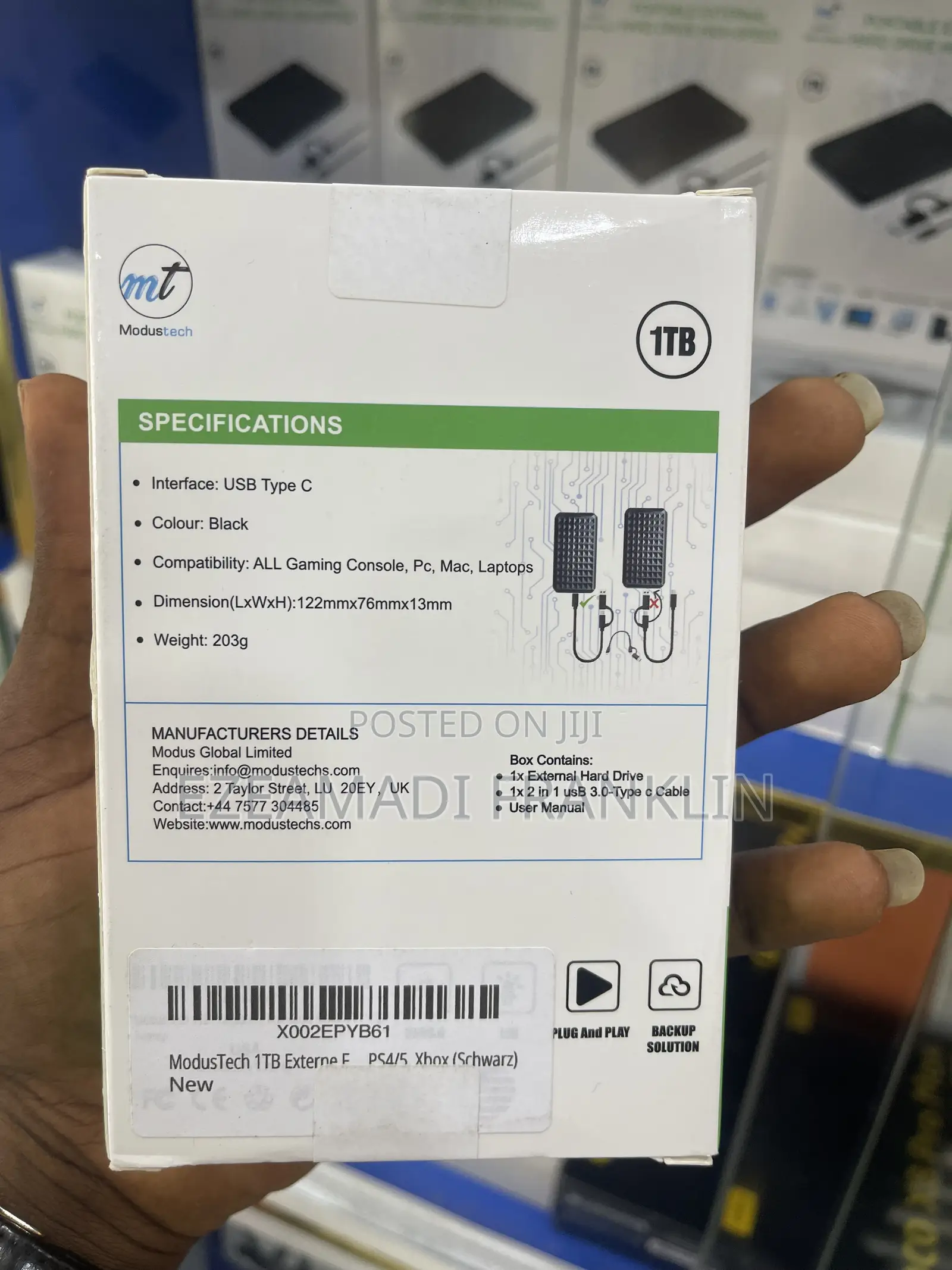 Portable External Hard Drive 1tb