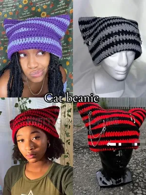 Crochet Cat Ear Beanie