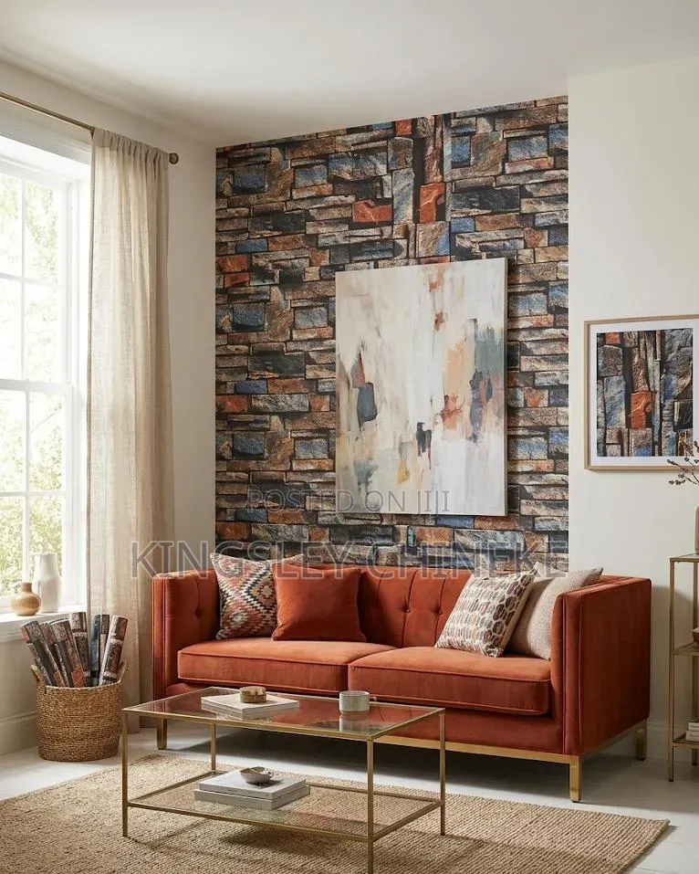 Decorative Bricks Pattern Wallpaper