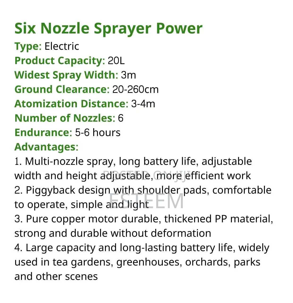 Knapsack Battery Boom Sprayer