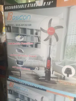 Boscon 18" Rechargeable Standing Fan (Model: Bos-Rf2618r)