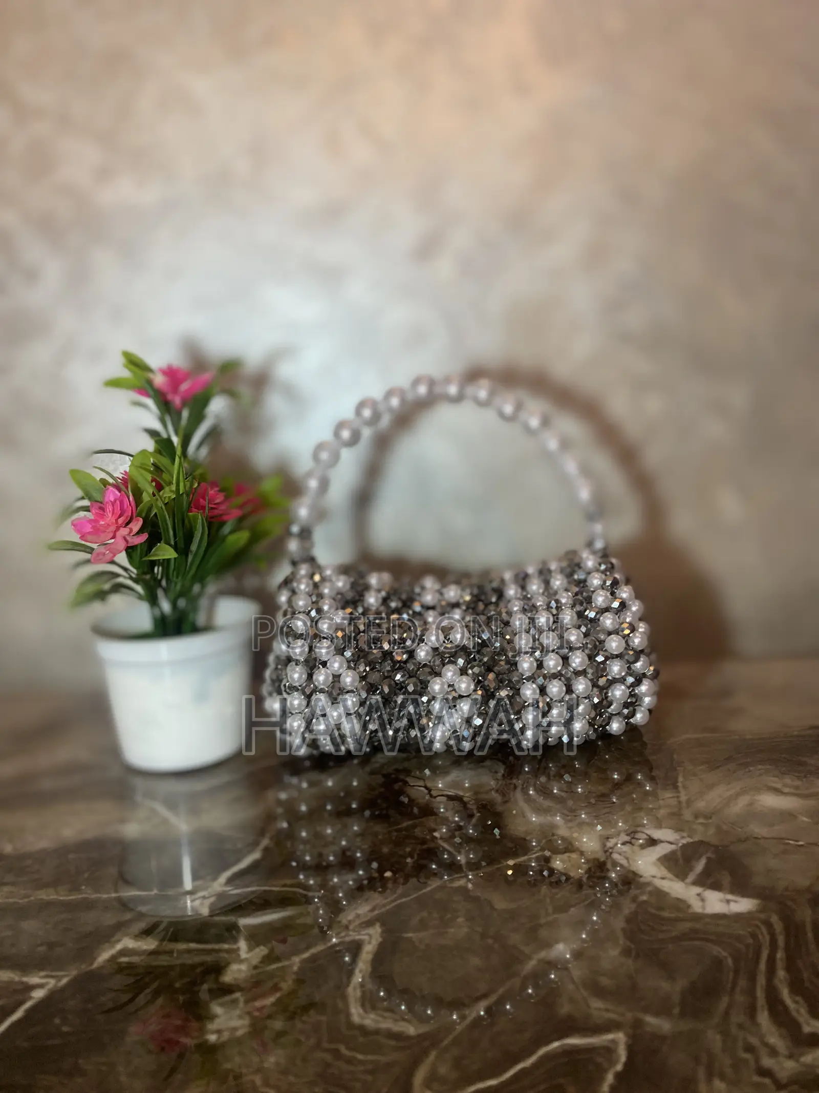 Crystal Pearl Charm