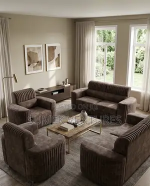 Luxury 7-Seater Fabric Sofa Set – Brand New Fabric Living Room Chairs