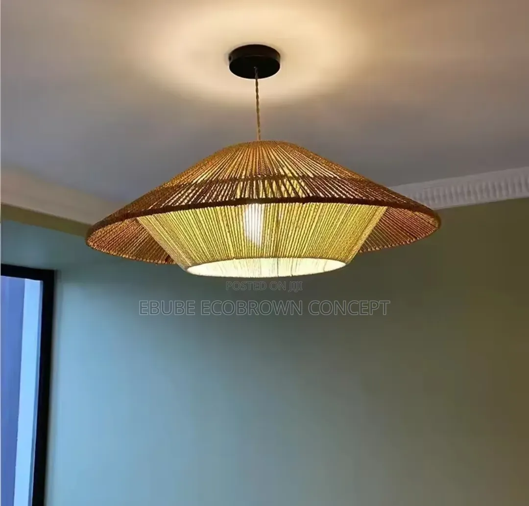 Bamboo Rattan Pendant Lamp Minimalist Boho Woven Interior Lightings