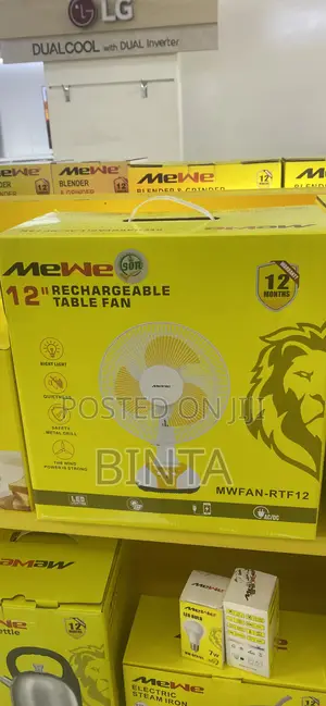 Rechargeable 12 Inch Table Top Fan