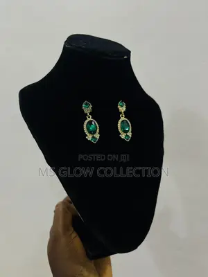 Royal Emerald Halo Earrings