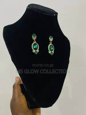 Royal Emerald Halo Earrings