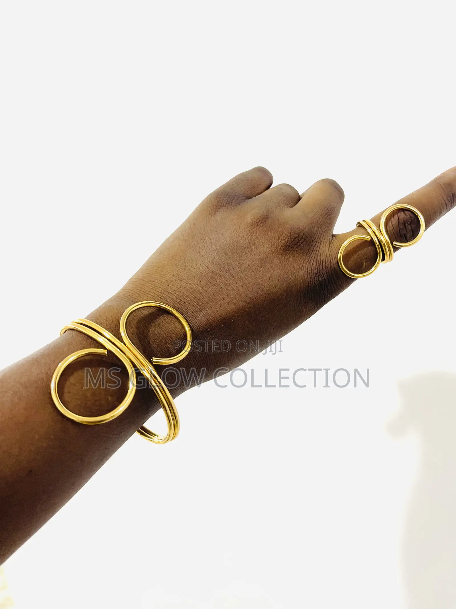 Infinity Loop Bracelet Ring Set