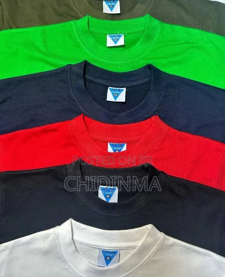 Quality Plain Cotton Tees(In Different Colours)