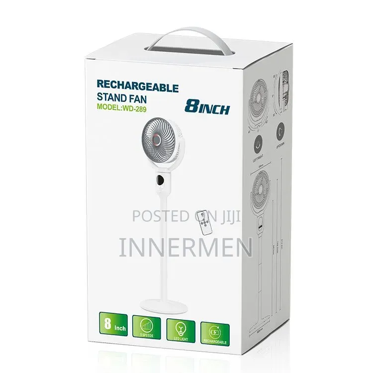 Ultracool Rotating Pro 4‐Mode Rechargeable Fan (9h Timer + Remote)