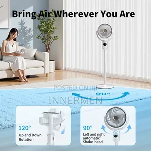 Ultracool Rotating Pro 4‐Mode Rechargeable Fan (9h Timer + Remote)