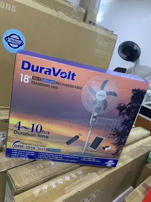 Duravolt DRF-2918 Solar Rechargeable Cooling Fan