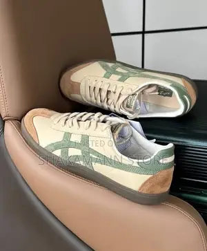 Luxury Onitsuka Tiger SNKS Beige Green Grass