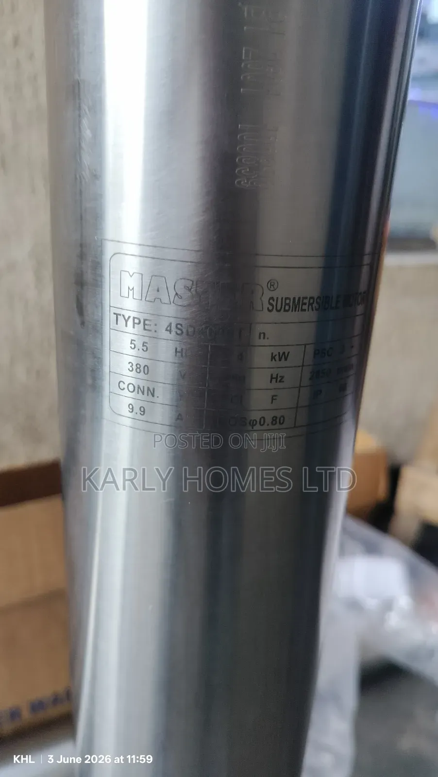 5.5hp Master Copper Coil Submersible Pump