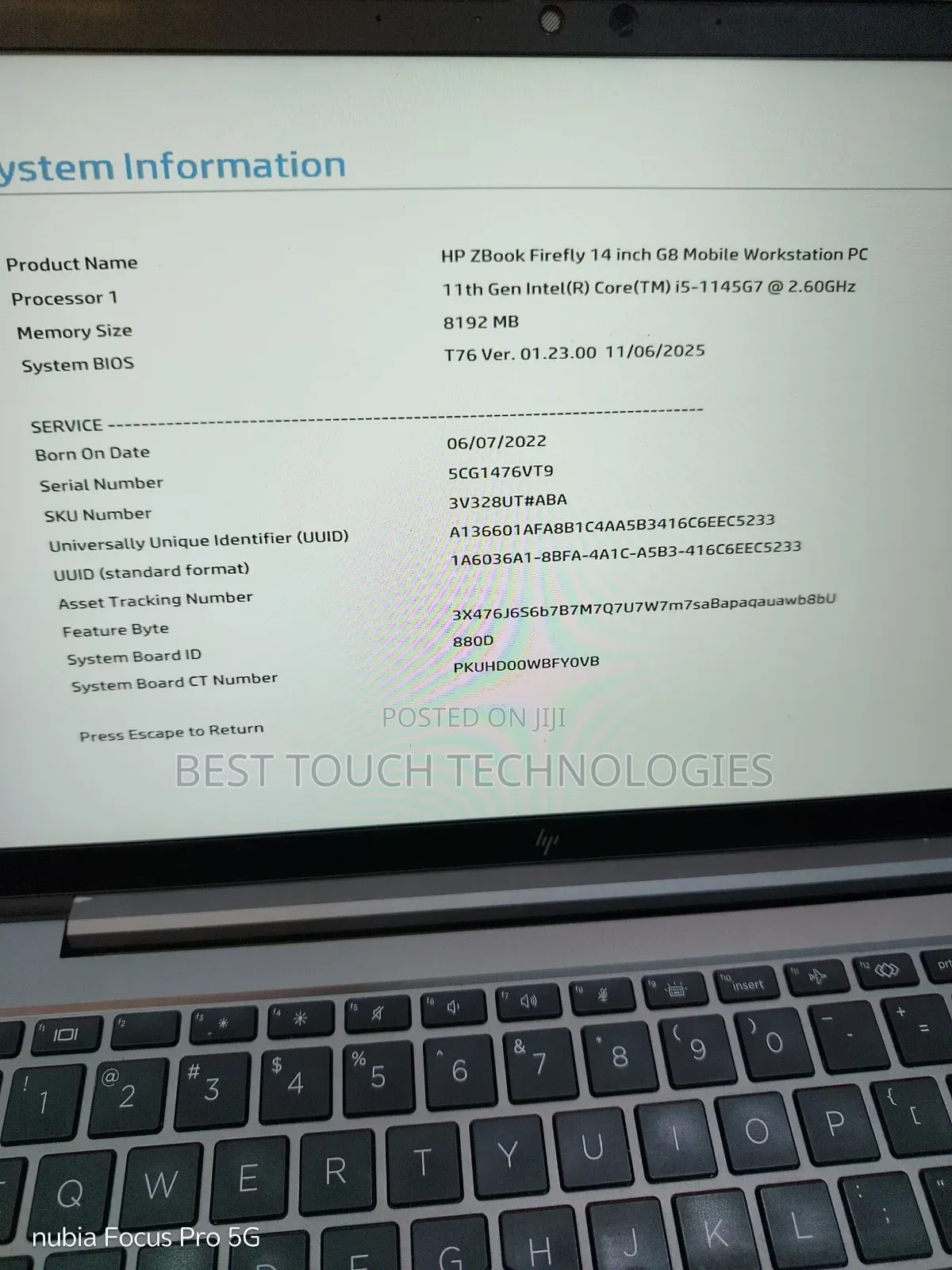 Laptop HP ZBook Firefly G8 8GB Intel Core i5 SSD 256GB