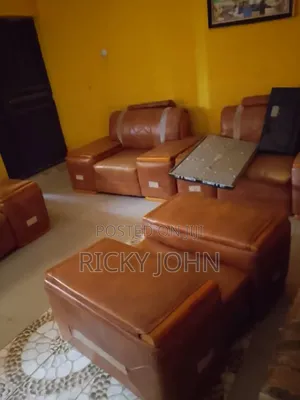 Leather Couch 2 Single 1 Double and 1 Three Seater