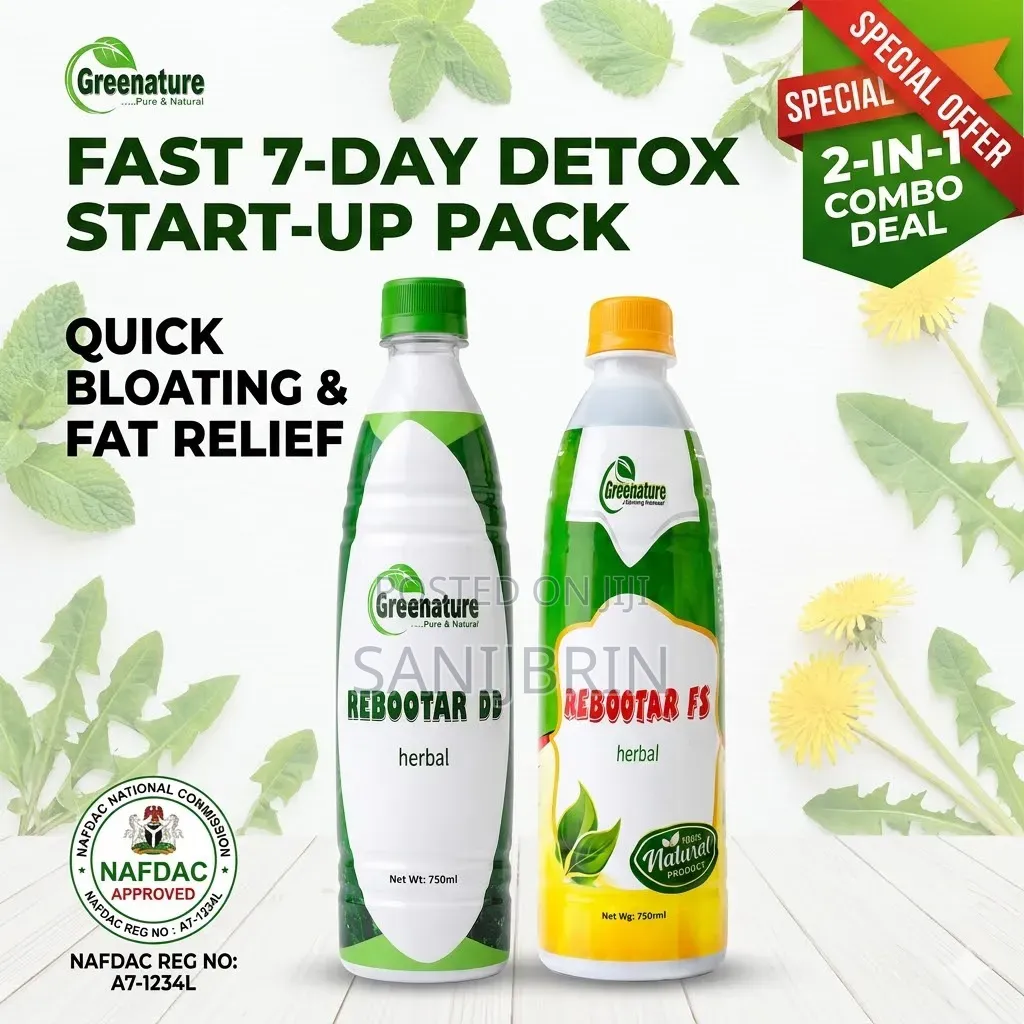 Greenature 2-in-1 Quick System Flush: Nafdac Herbal Detox Pack