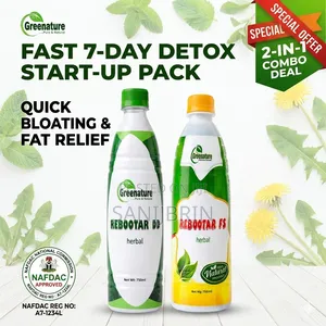 Greenature 2-in-1 Quick System Flush: Nafdac Herbal Detox Pack