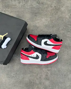 Original Air Jordan 1 Low Red Toe/ Black Luxury