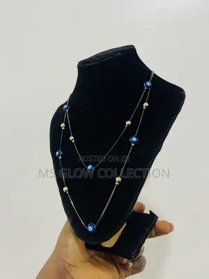 Trendy Blue Evil Eye Protection Necklace (Layered)