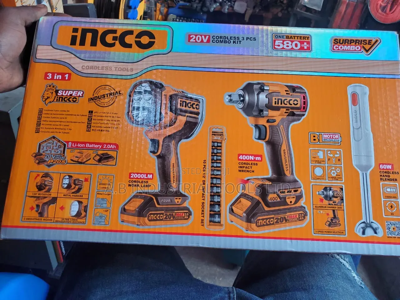 Ingco 3-in-1 Cordless Combo Set
