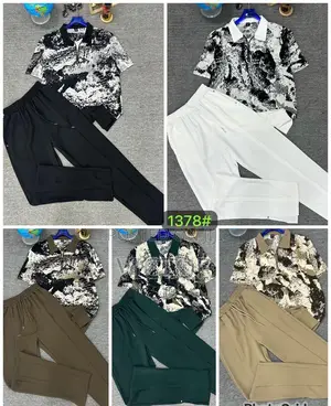 Men 2 Pics Vintage Print Polo