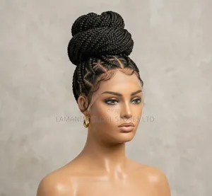 Gorgeous High Bun Braided Shuku Wig – Neat Box Braids