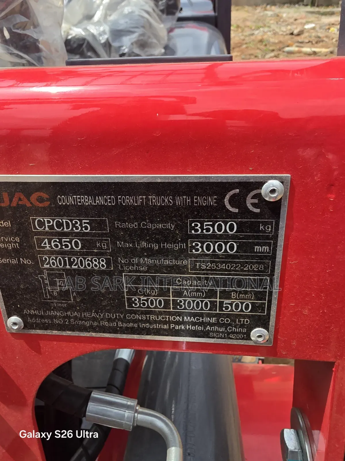 3.5ton Jac Forklift