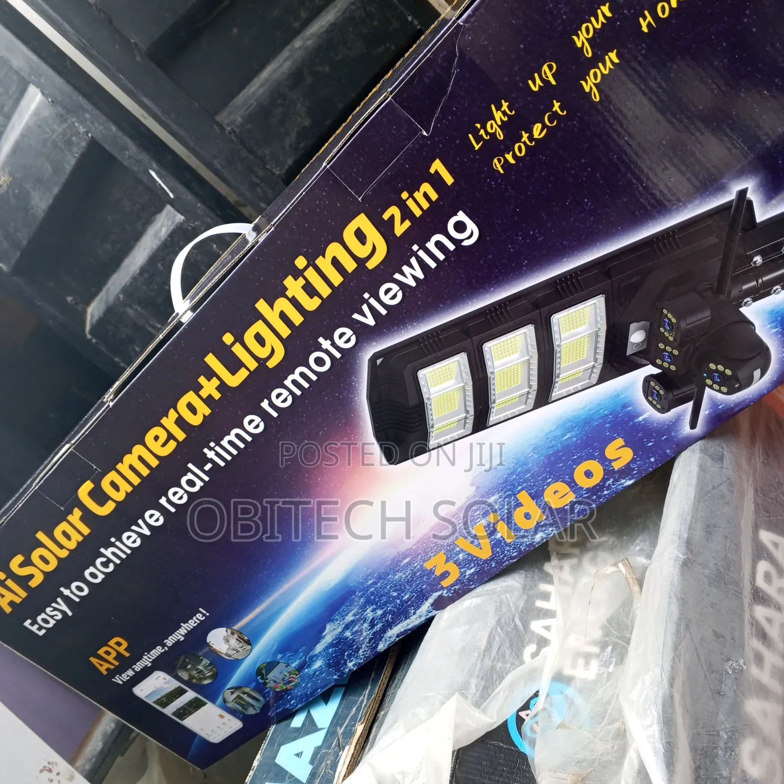 2000watts 3eyes Solar Camera Lighting